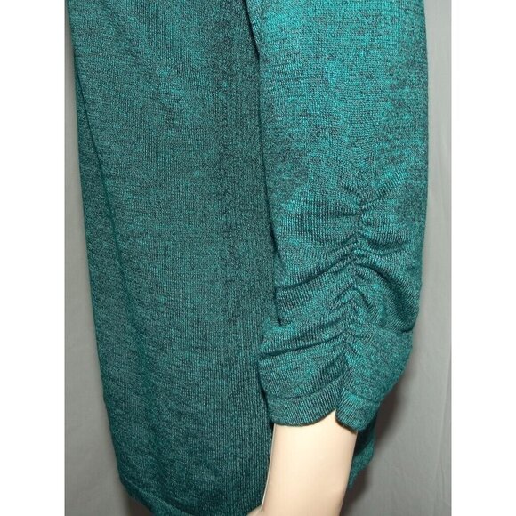 Notations Sweater Shirt Collar Inset Womens Size Medium Marled Green NECKLACE - Picture 8 of 12